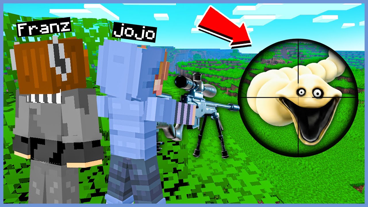 JOJO & FRANZ Berburu Monster HUNGRY WORM yang Menyerang Desa di Minecraft!
