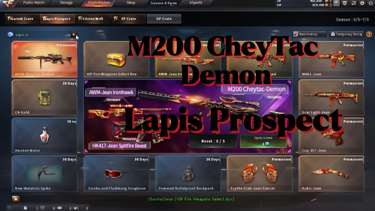 CROSSFIRE WEST: WINNING NEW M200 CHEYTAC DEMON 😈 NEW LAPIS PROSPECT