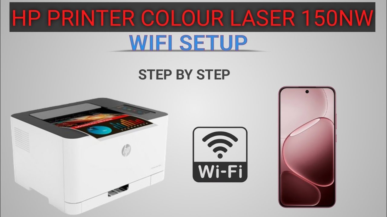 How to connect hp colour laserjet 150nw printer with mobile for wireless printing | perfect solution