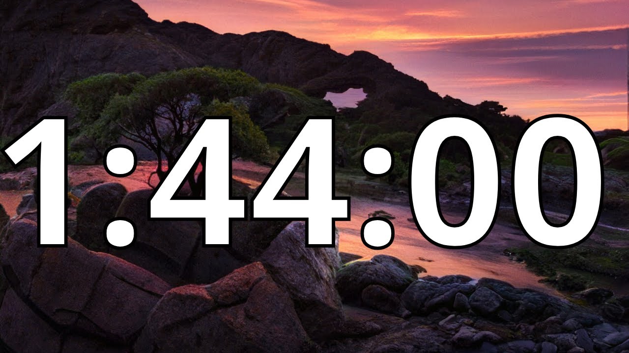1 Hour 44 Minutes Countdown Timer With Alarm Sound At the End (Simple Beep)