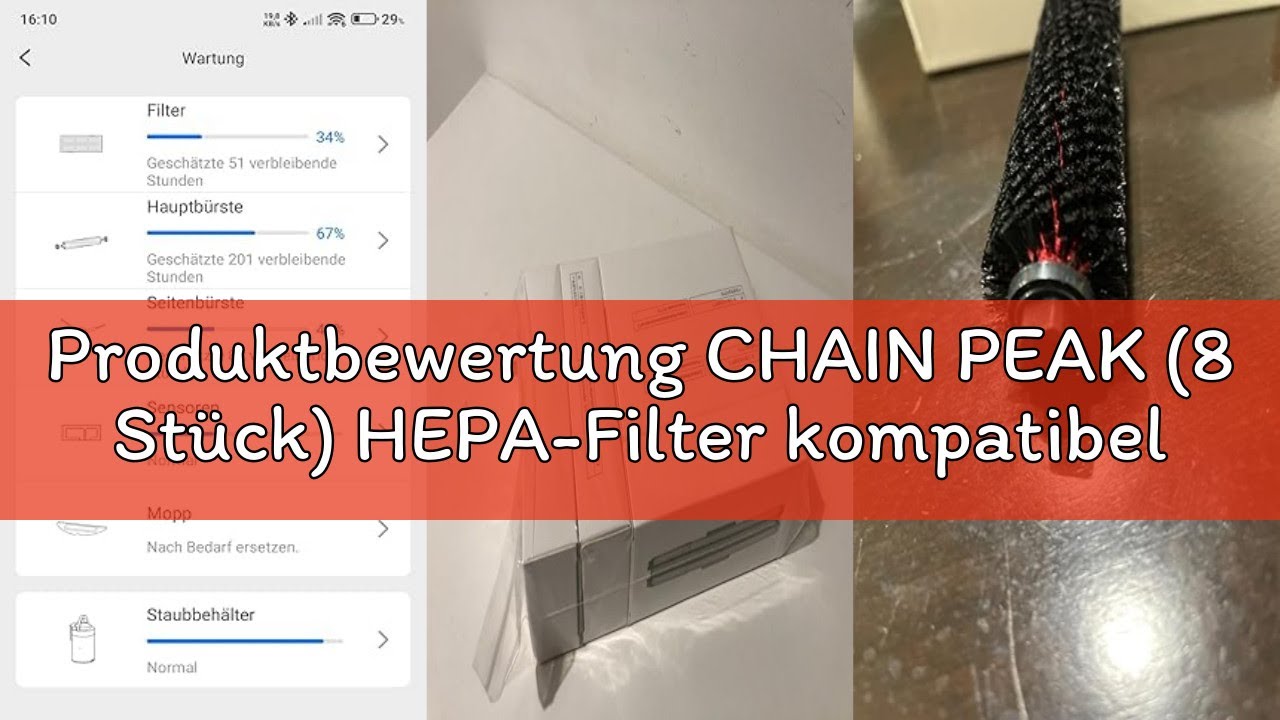 Produktbewertung CHAIN PEAK (8 Stück) HEPA-Filter kompatibel mit Dreame L10s Ultra, L10s Pro, L10 Ul