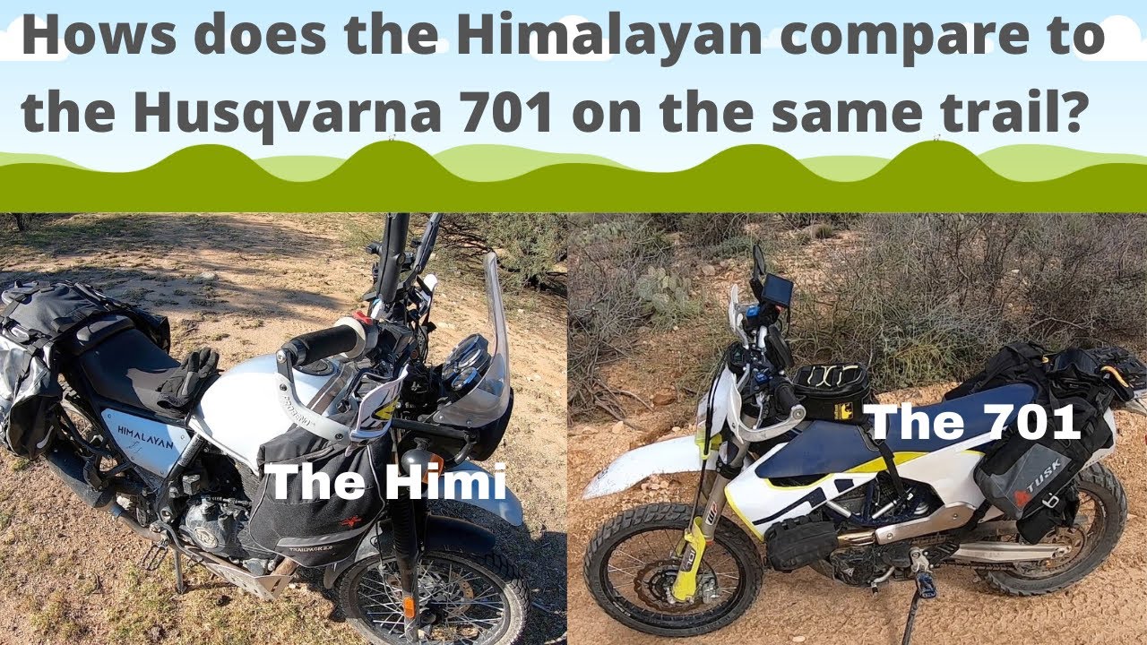 How a 2022 Royal Enfield Himalayan handles the same off-road trail as a 2021 Husqvarna 701 Enduro?