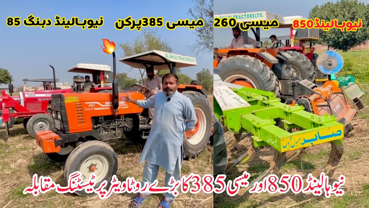 Newholland 850 and Massey Ferguson 385 parkin model tractors 🚜 rotavatet compilation 