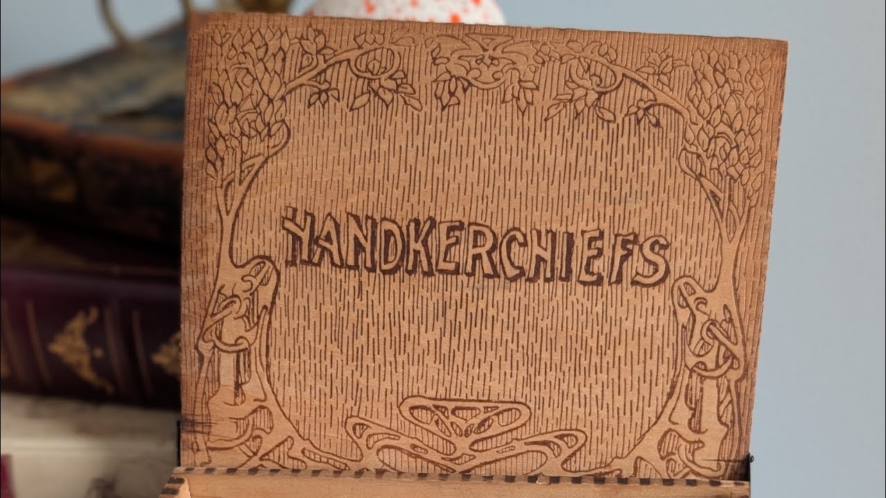 Can We Revive this Victorian Pyrography Handkerchief Box?!? @chelseaofalltrades 