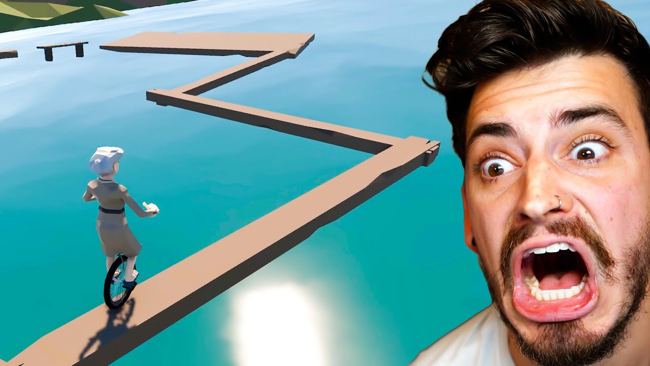 CRAZY UNICYCLE OBSTACLE COURSE?! (Keep The Balance)