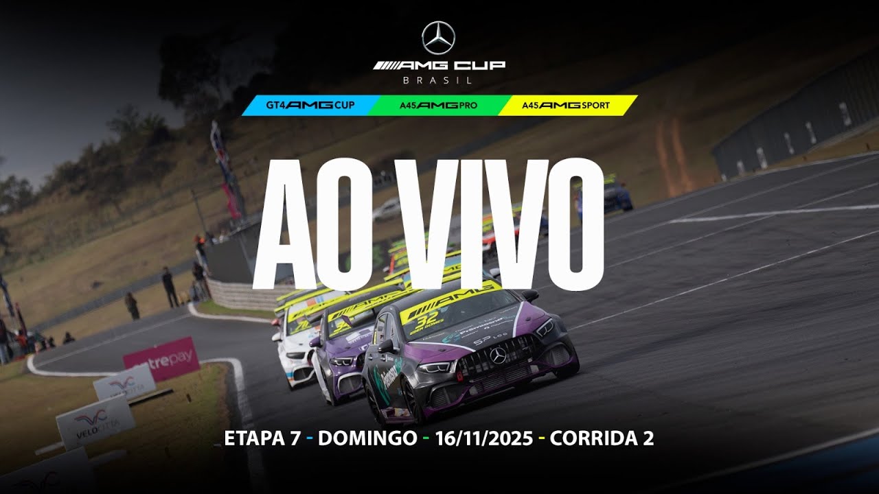 🔴 AMG CUP BRASIL | Corridas 2 | 7&ordf; Etapa 2025 | Velocitta (SP) | Ao Vivo