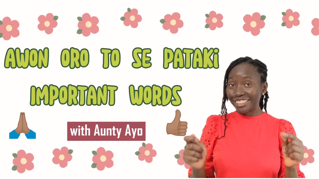 Important words in Yoruba | Toddler Learning Yoruba | Omo Daada | Bilingual