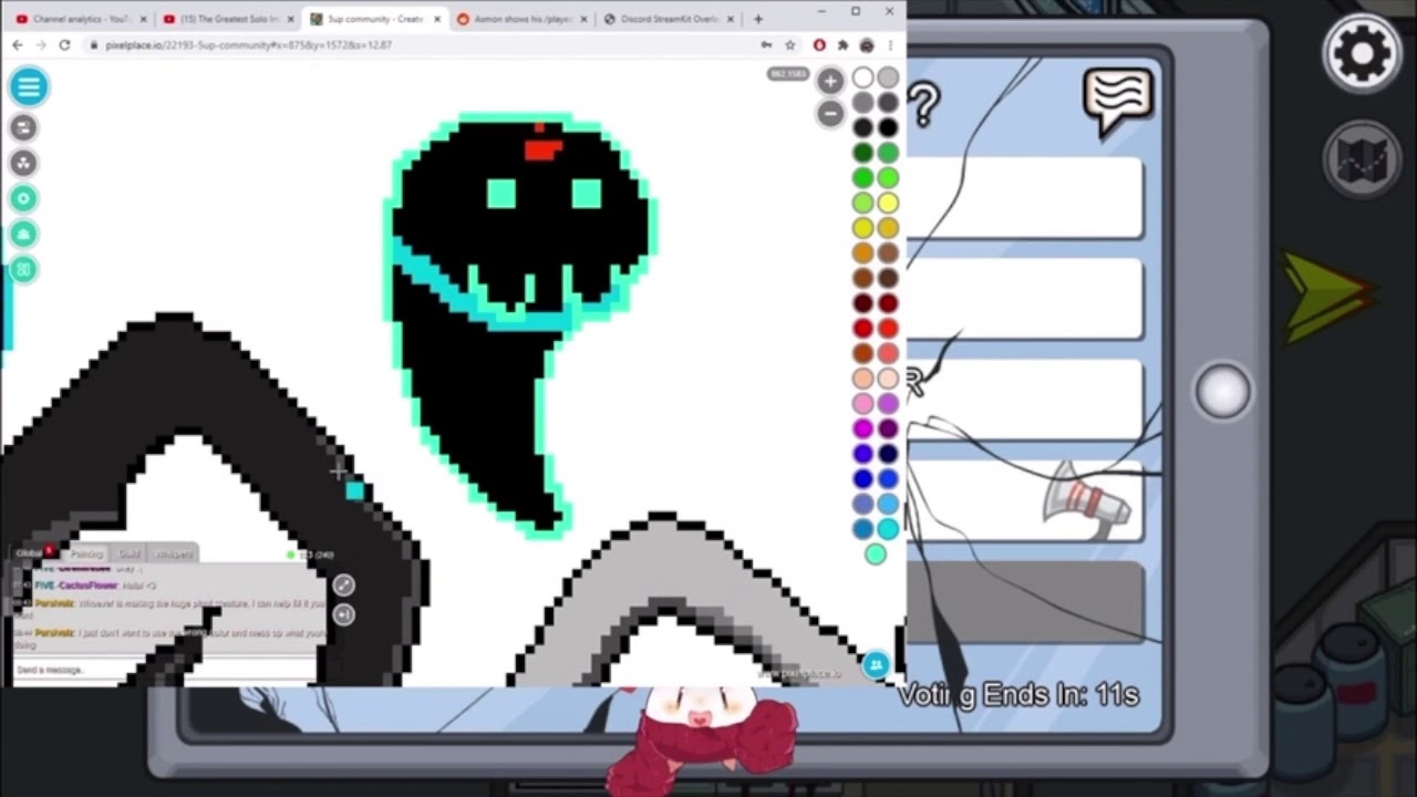 5up accidentally exposes himself drawing pixel art