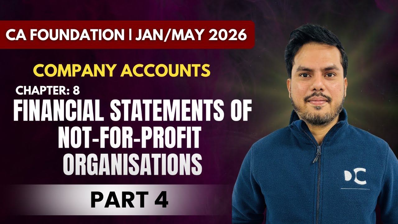 Not-For-Profit Organisations | CA Foundation | January/May 2026 | Accounting | Part 4