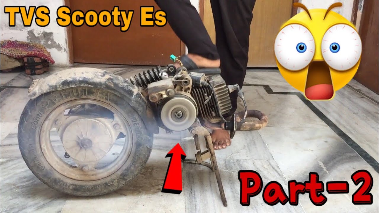 TVS Scooty Es | Khul Gya Engine | old piston repair at home | PART -2