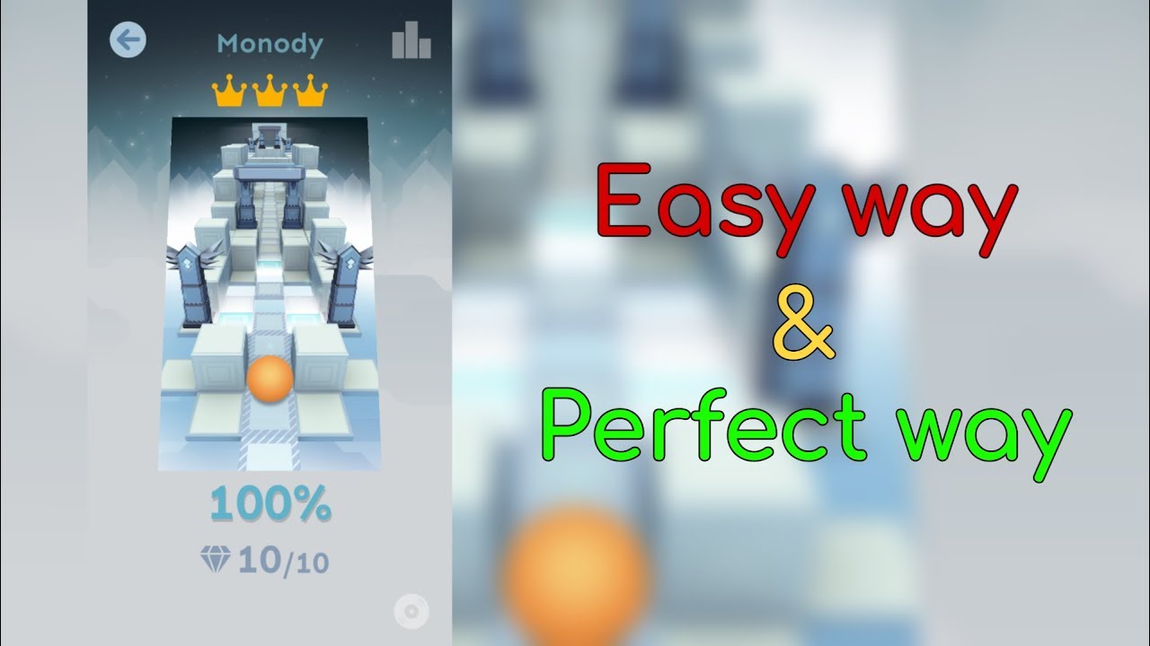 Rolling Sky - Monody: Easy way vs Perfect way