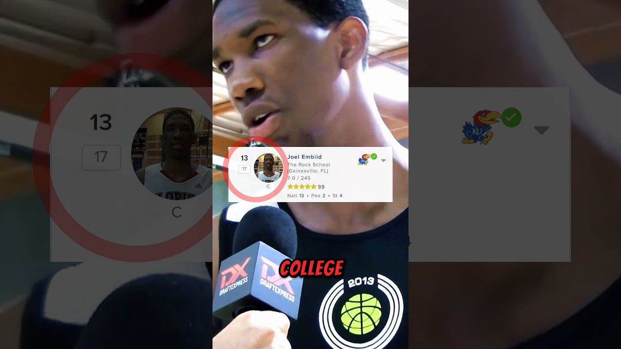 What happened to all 12 college basketball recruits ranked above Joel Embiid in 2013? #shorts