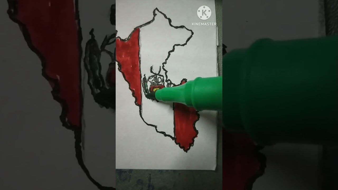 Drawing Peru|🇵🇪 In South America map