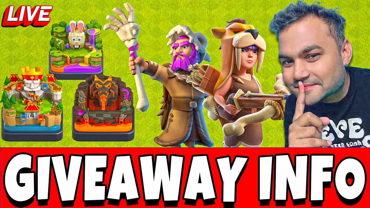 LIVE GIVEAWAY INFO | CLASH OF CLANS | SHWO YOUR BASE