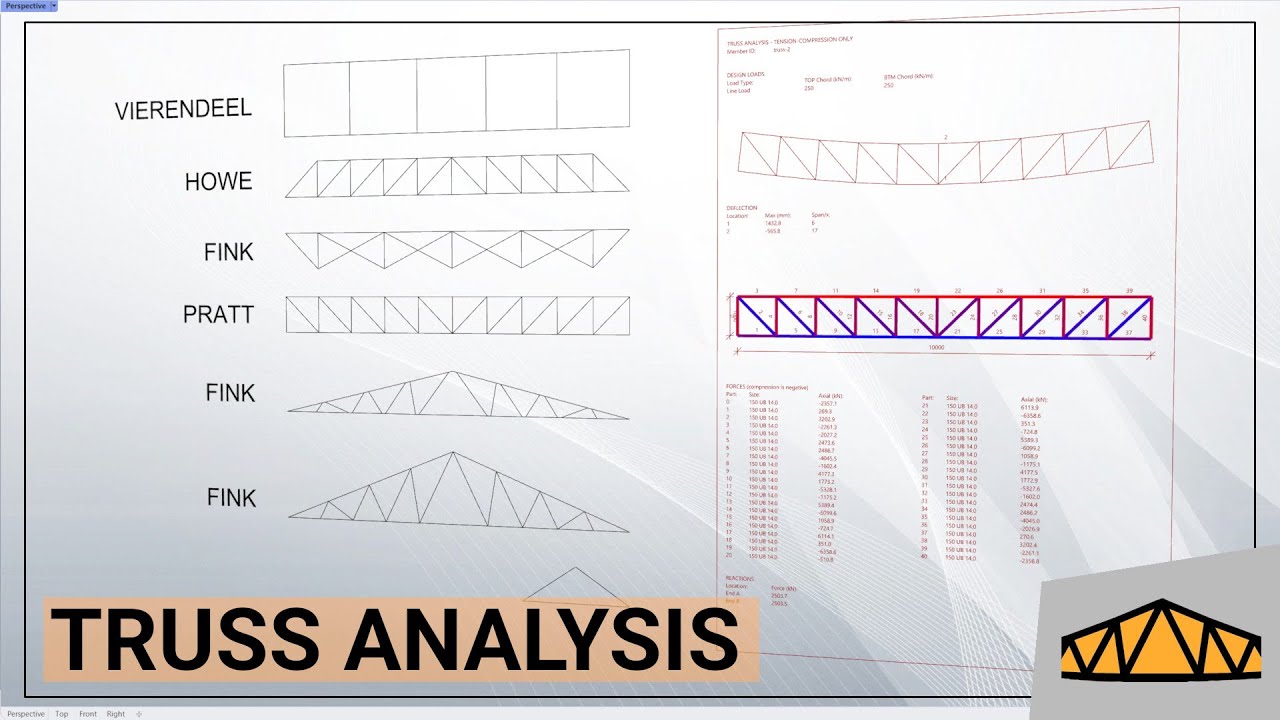 Truss Analysis. Quick structural results from models with calculation sheet output.