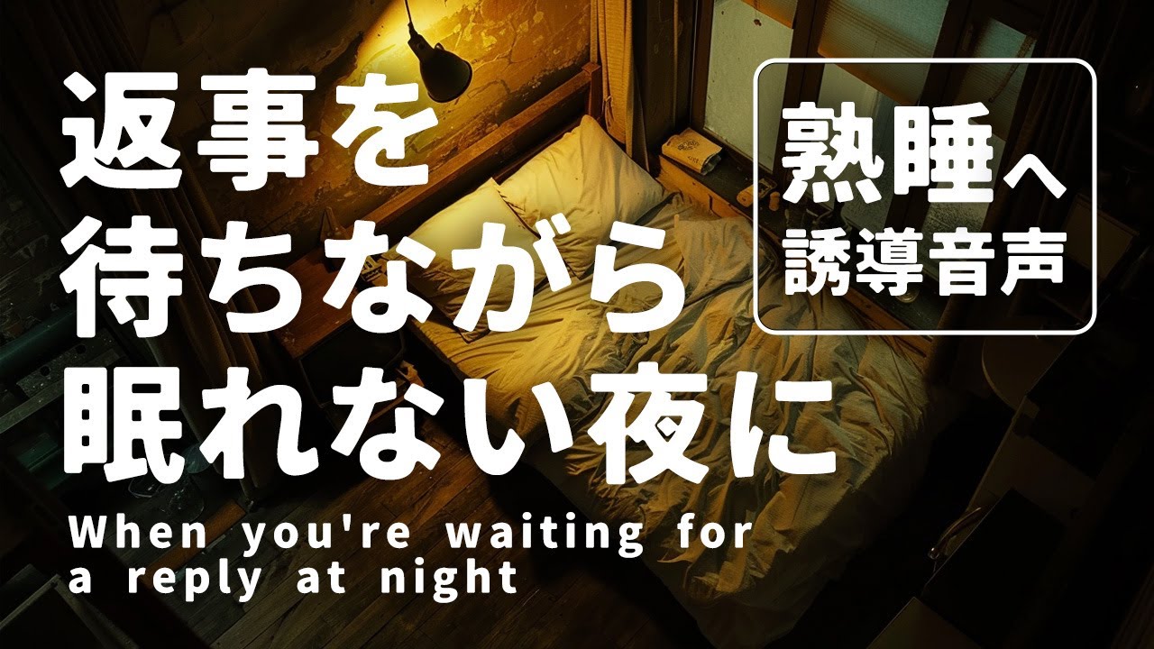 返事を待ちながら眠れない夜に｜仕事ストレス睡眠誘導