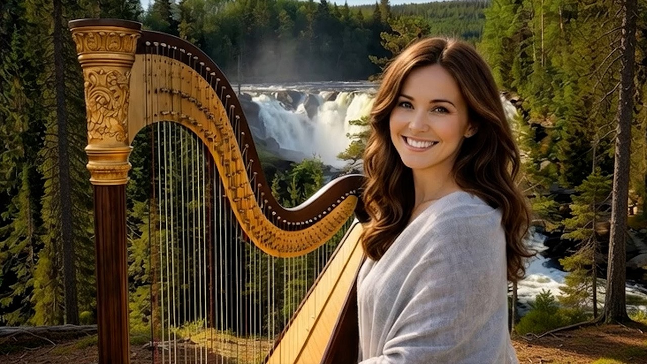 Most Beautiful Harp Music 😌 5 Hours of Heavenly Relaxing Instrumentals 😌 No Ads