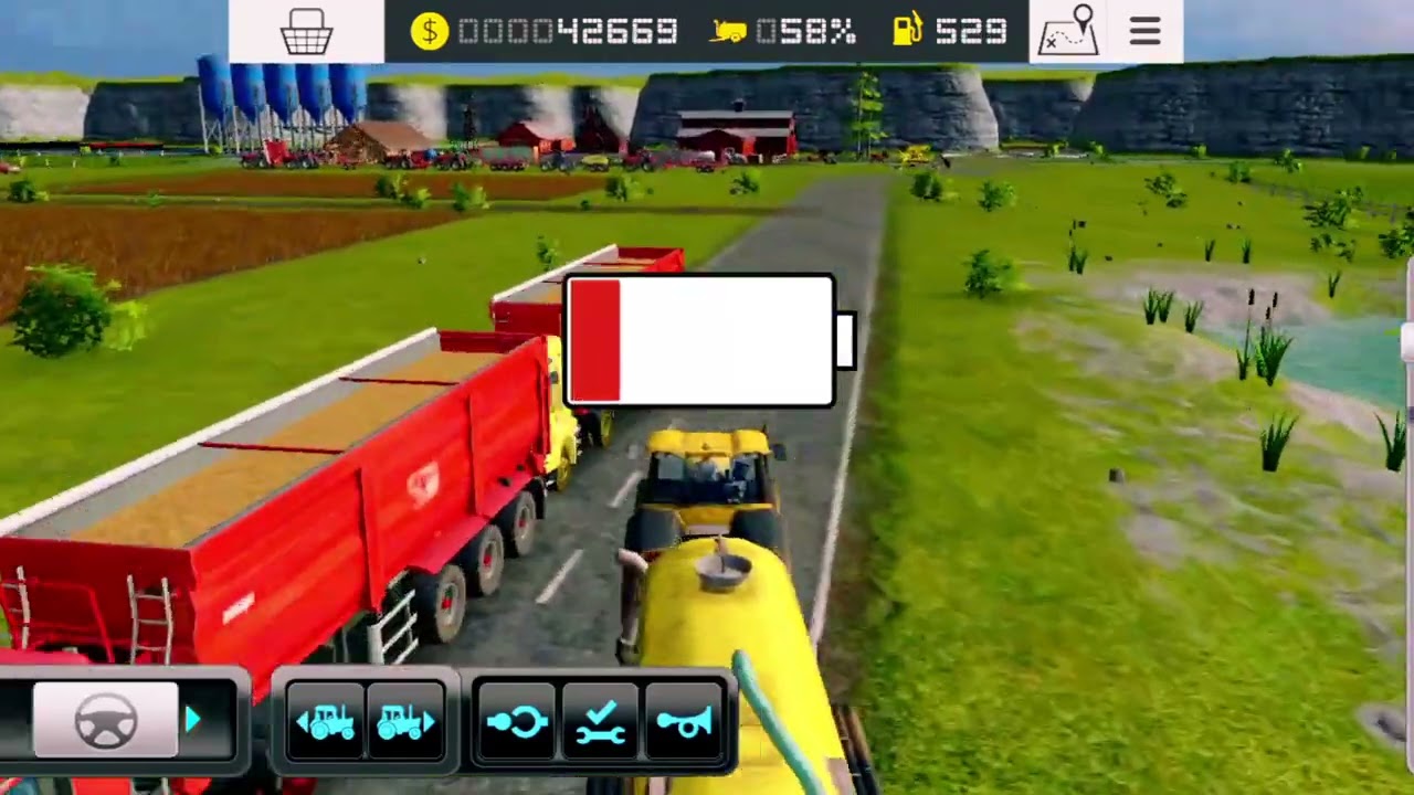 Fs16 farming simulator😱 game // ટાટા ટ્રક ગેમ ટ્રેક્ટર //#tractor👍 #games #farming #vairalvideo 🚜