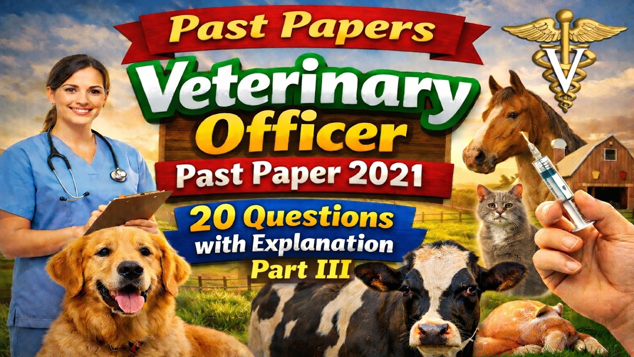 PPSC Veterinary MCQs | Past Papers Questions with Answers | Veterinary Officer Exam Preparation
