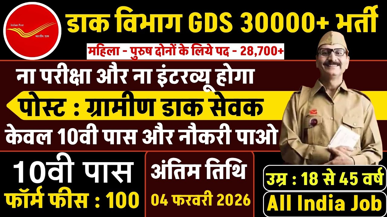 GDS Vacancy 2026 | India Post GDS Vacancy 2026 | Post Office Vacancy