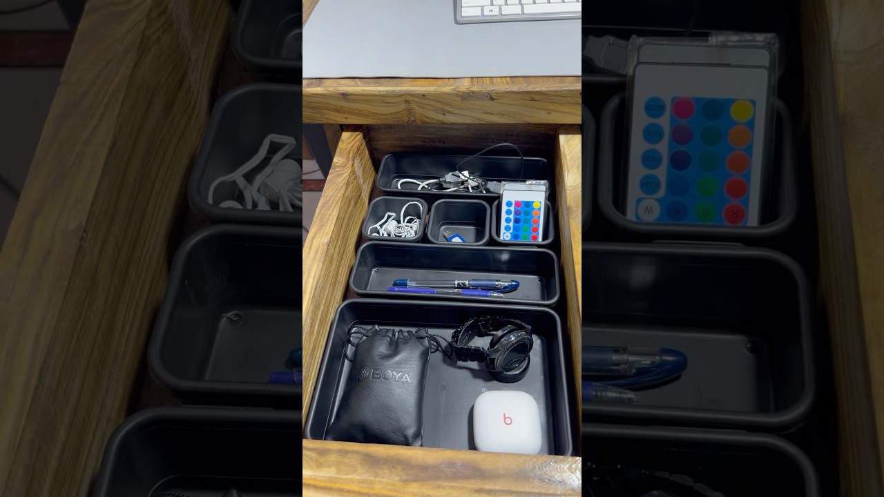 Desk Storage Organizer | desk drawer Organization ideas 🫣| #organization #desksetup #shorts #desk
