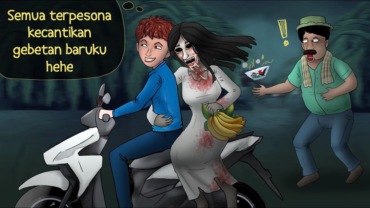 Kencan sama Kuntilanak Pohon Pisang (Full Movie) #HORORMISTERI | Kartun Hantu