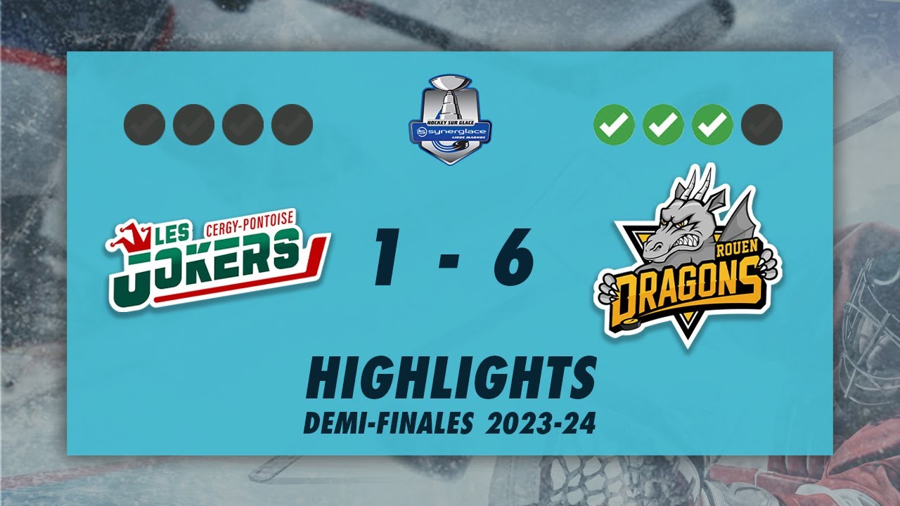 Jokers de Cergy-Pontoise 1-6 Dragons de Rouen - Highlights - Synerglace Ligue Magnus 2023/24