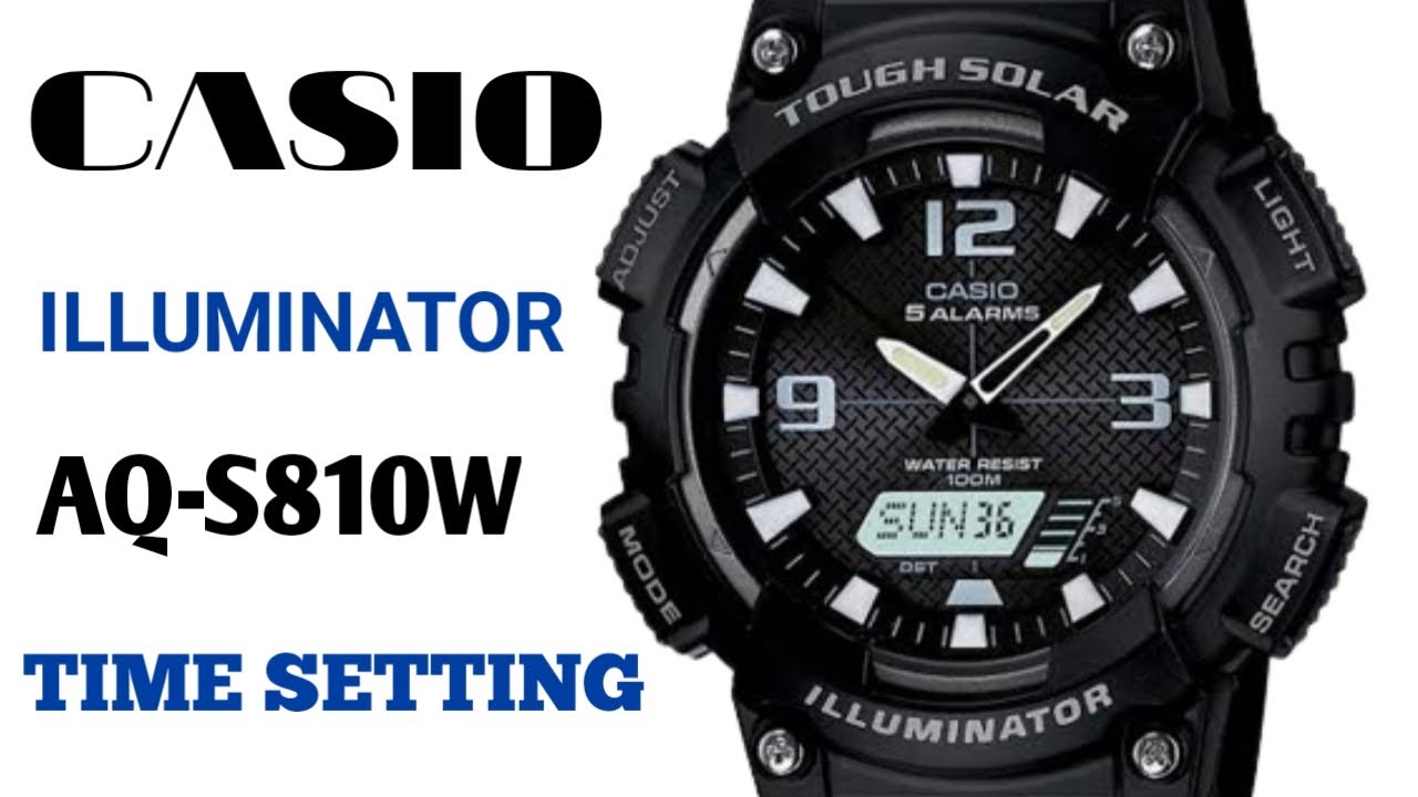 How to set the TIME and DATE Casio AQ-S810