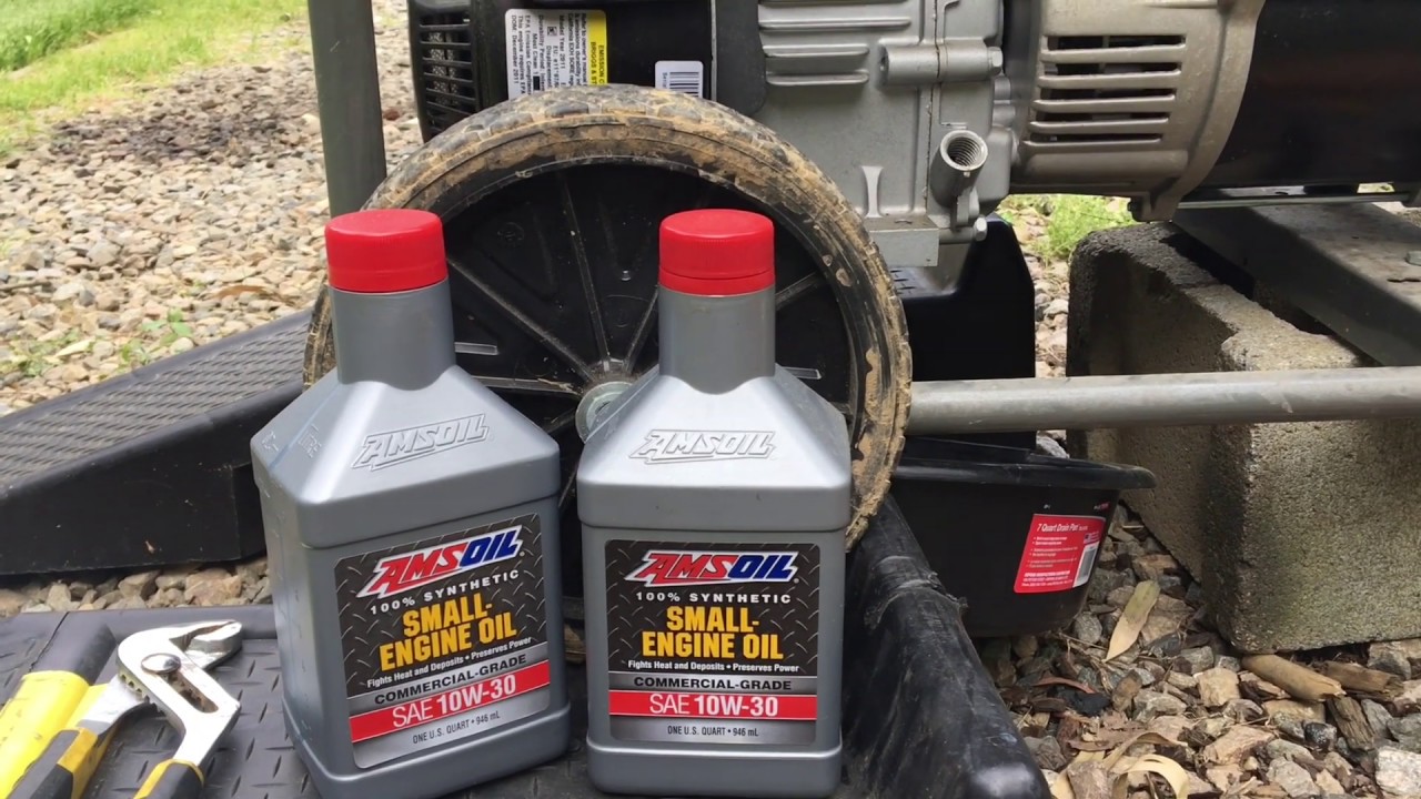 How to do an oil change in a generator | Generator Maintenance | AMSOIL Small Engine Oil