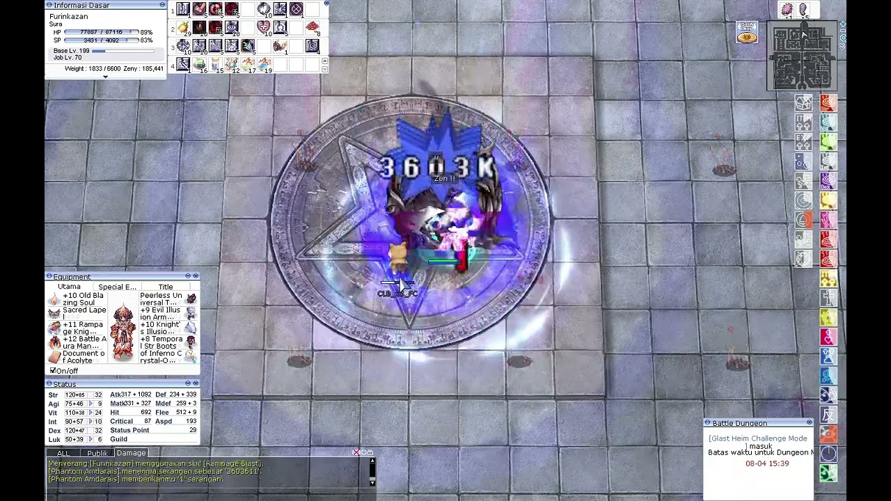 Ragnarok Forever Love : Sura Rampage Blast Build VS Phantom Amdarais
