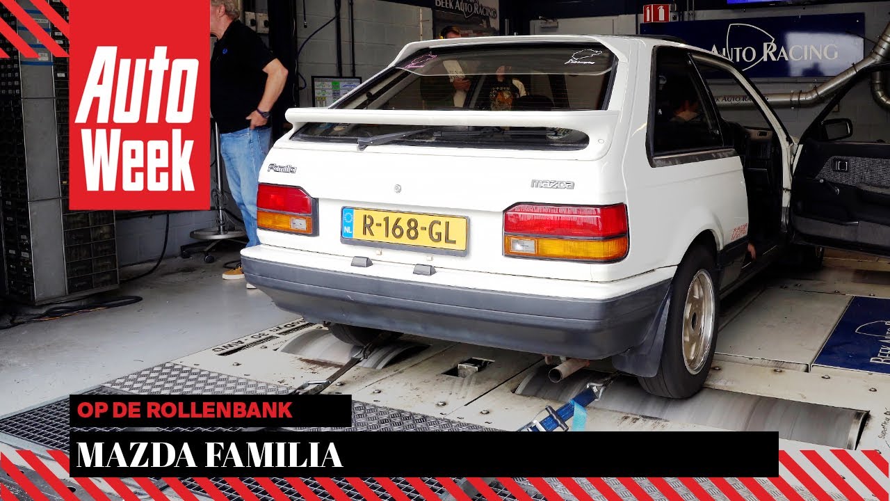 Mazda Familia 1600 (1985) - Op de Rollenbank