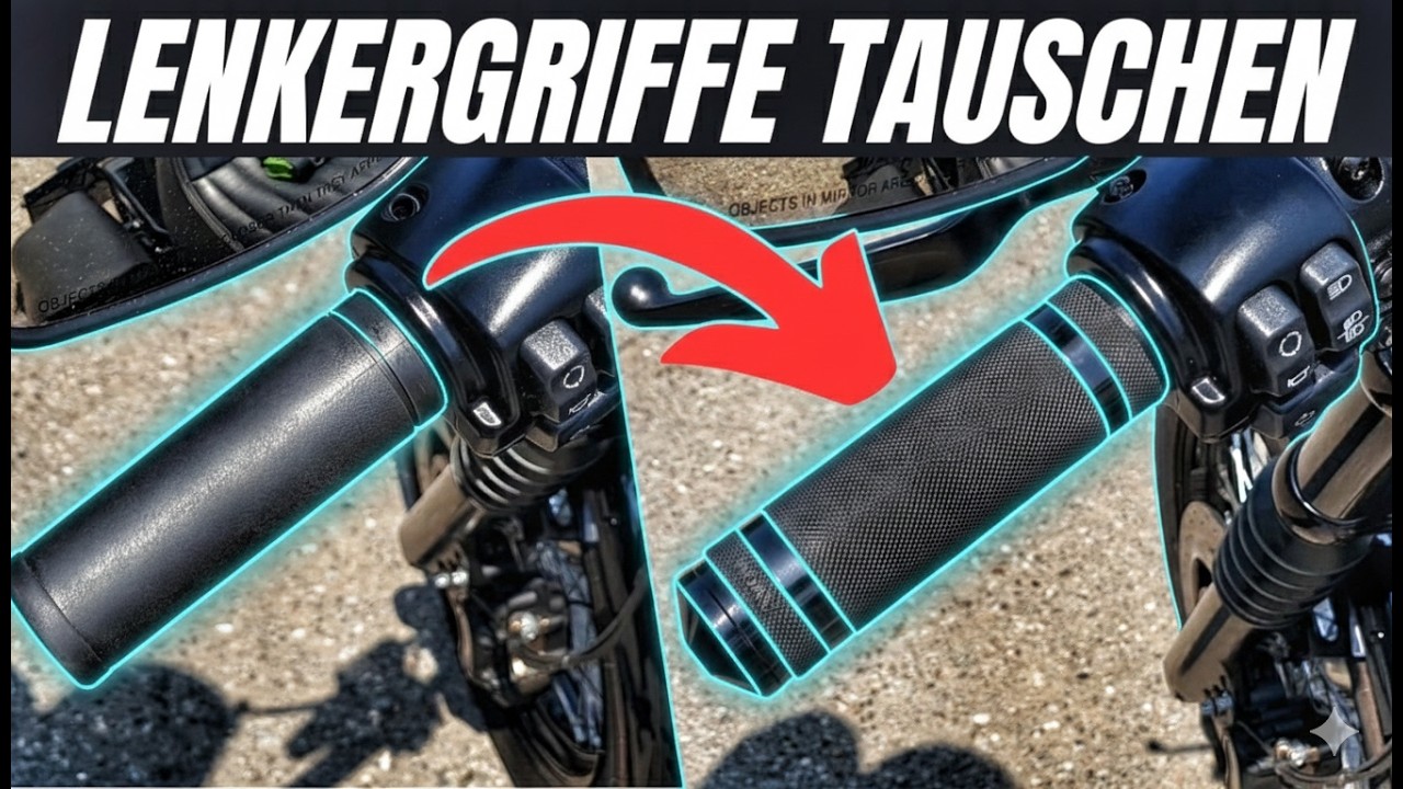 Harley Davidson Lenkergriffe wechseln Avon Griffe tauschen softail street bob breakout