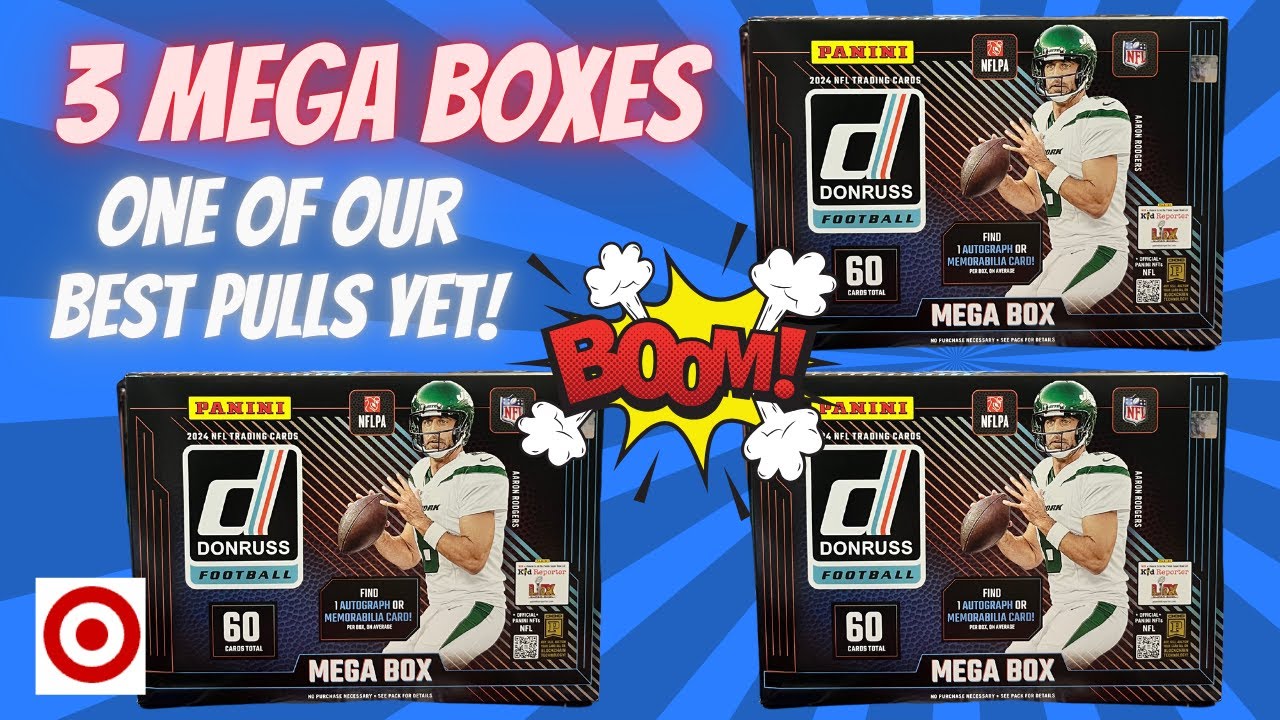 🤯 Ух ты! Мегабоксы Donruss Football 2024! 💥 ** 3 мегабокса Target — один ОГРОМНЫЙ выигрыш! **