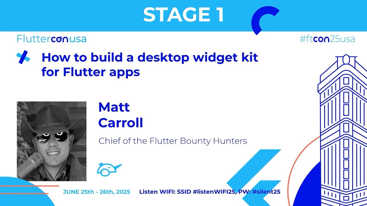 Как создать набор виджетов для приложений Flutter на рабочем столе &mdash; Мэтт Кэрролл | Fluttercon US...