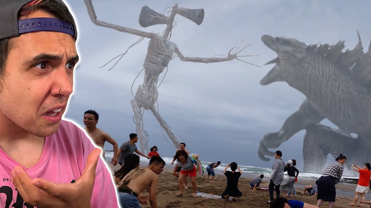 REACCIONANDO A GODZILLA vs SIREN HEAD en LA VIDA REAL