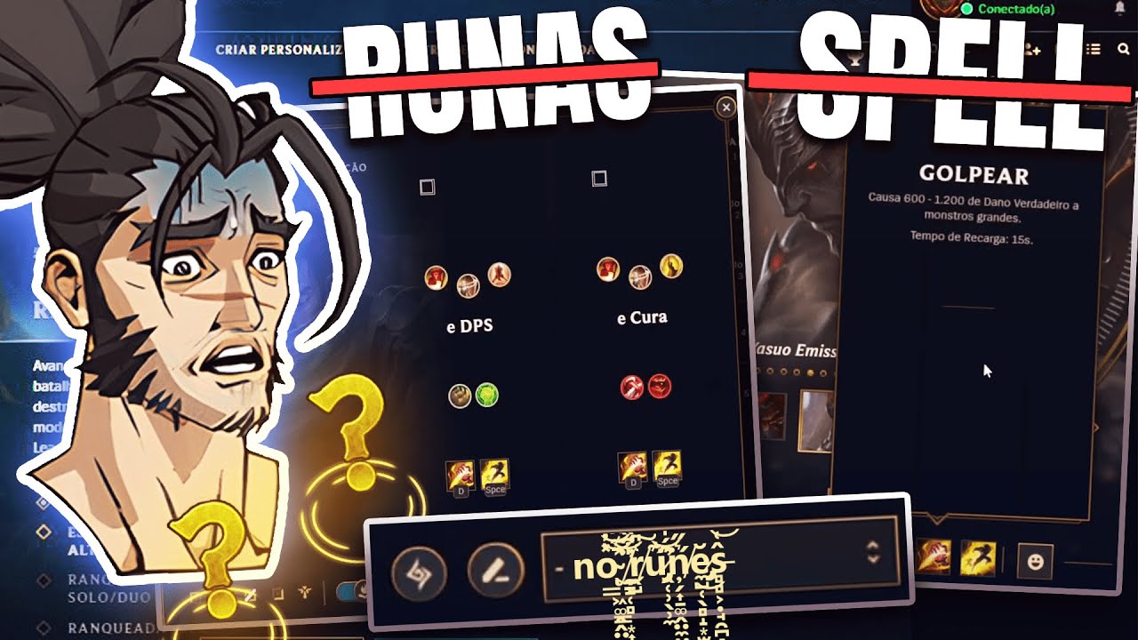 TENTEI GANHAR SEM RUNAS E SEM SPELL (feitiço) NO MESTRE