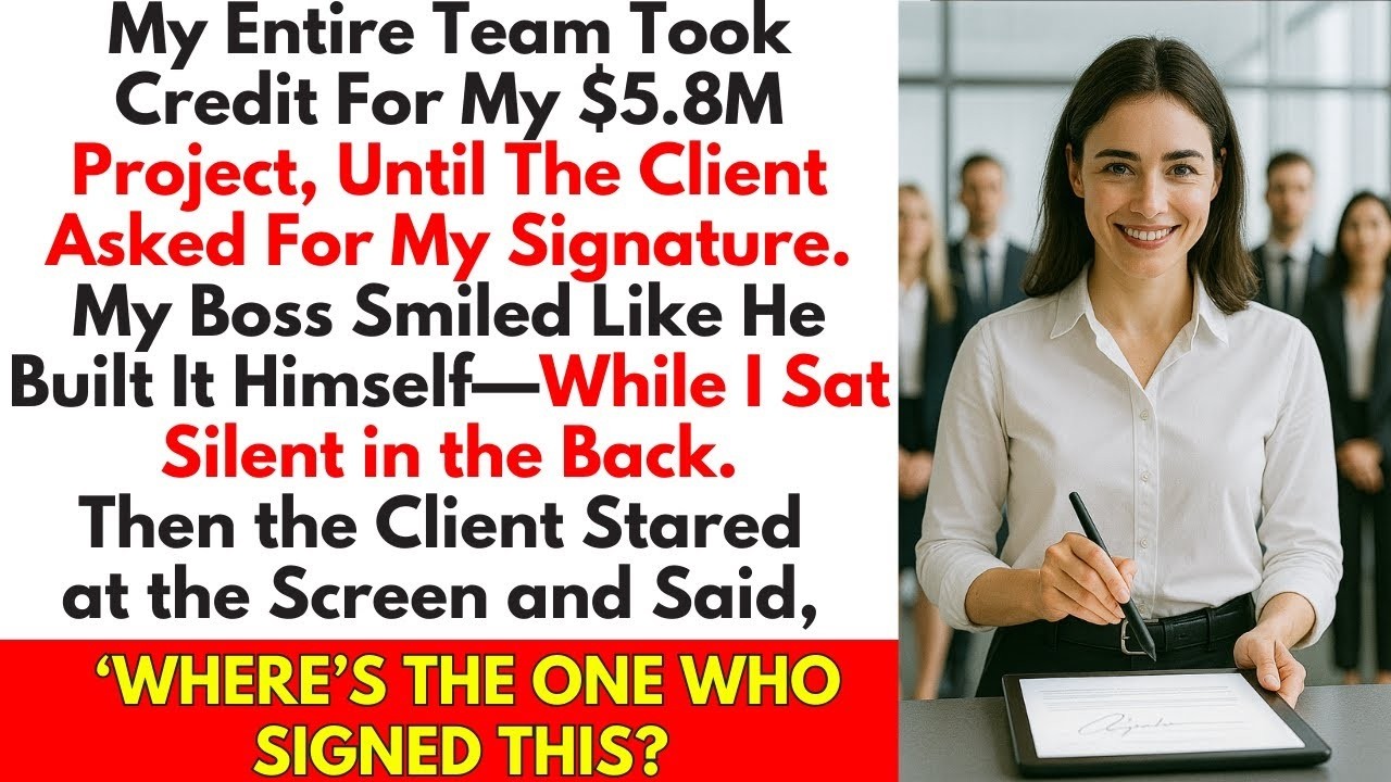 My Entire Team Took Credit For My $5.8M Project, Until The Client Asked For My Signature...