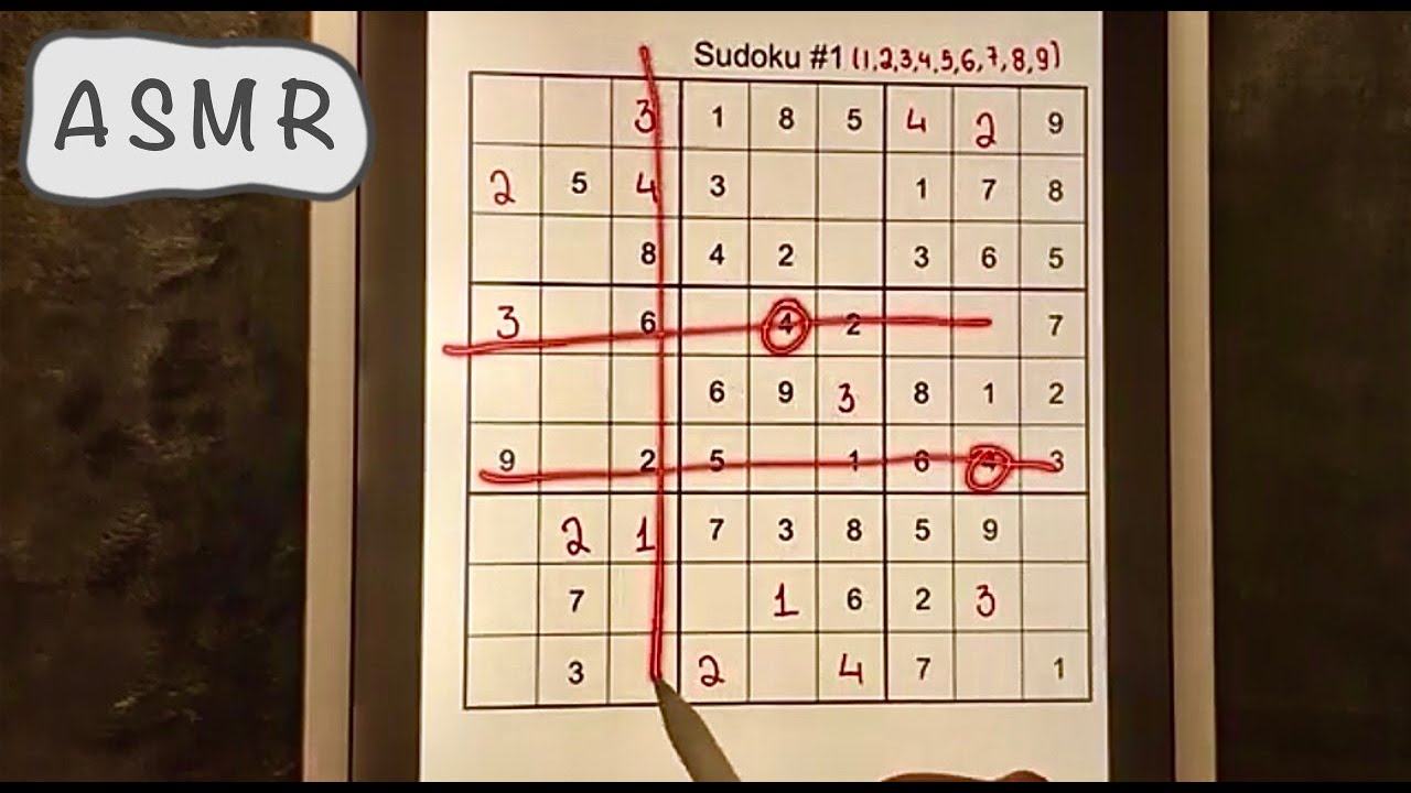 ASMR - Showing you how to solve Sudoku Puzzles to Sleep - whispering - Clicky sounds - iPad Sounds