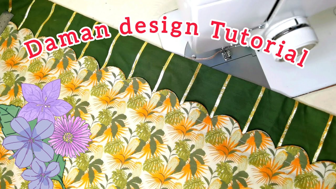 New Trendy Daman Design with cutwork & Gotta Patti🌟 Easy Tutorial | Sew N Fabrics