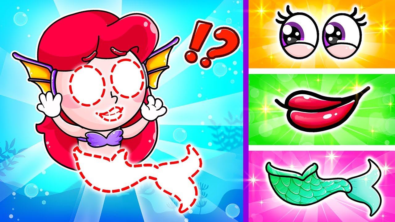 Where Are My Teeth 🧜&zwj;♀️🦷| Mermaid Lost Mouth, Teeth, Tail, Hair Song❓ |Sing-along with Lamba Lamby
