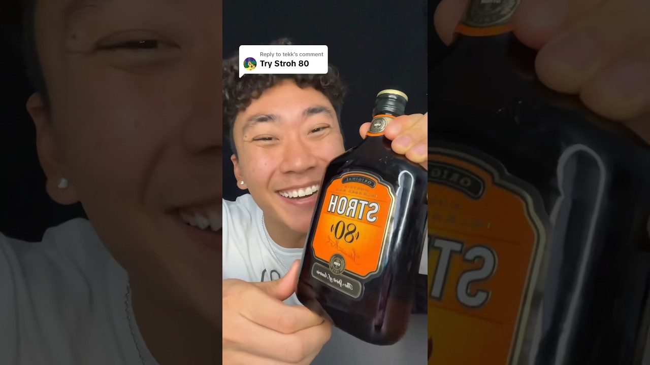 TRYING STROH 80 🥃☄️😳❗️#stroh80 #explore #foryou #eatingshowasmr #mukbangeatingshow #trending