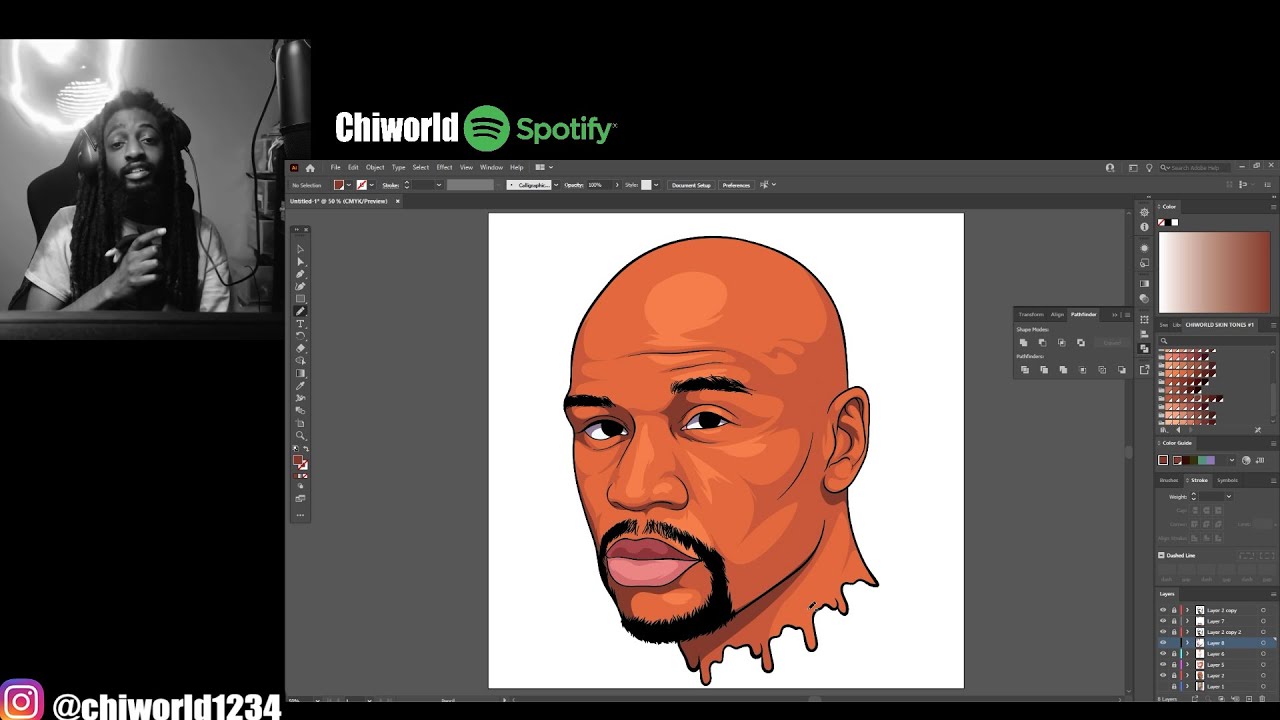 Cartoon Tutorial For Beginners ( ADOBE ILLUSTRATOR )