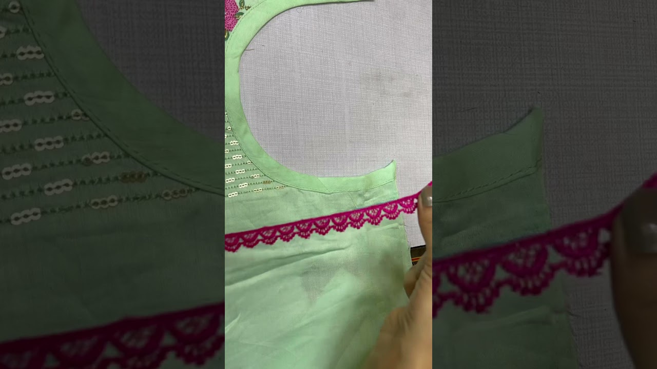 How to attach lace on panel&rsquo;s without Cutting #sewinghacks #diy #colourofthreads