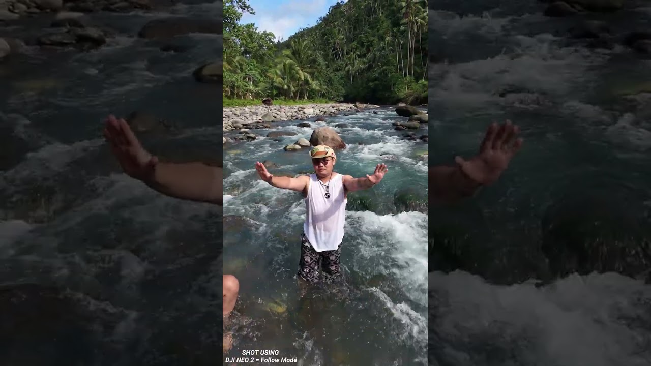 Dji Neo2 | Raw Portrait video | Follow Mode River water | Hand Gesture Control TEST #djineo2 #dji 