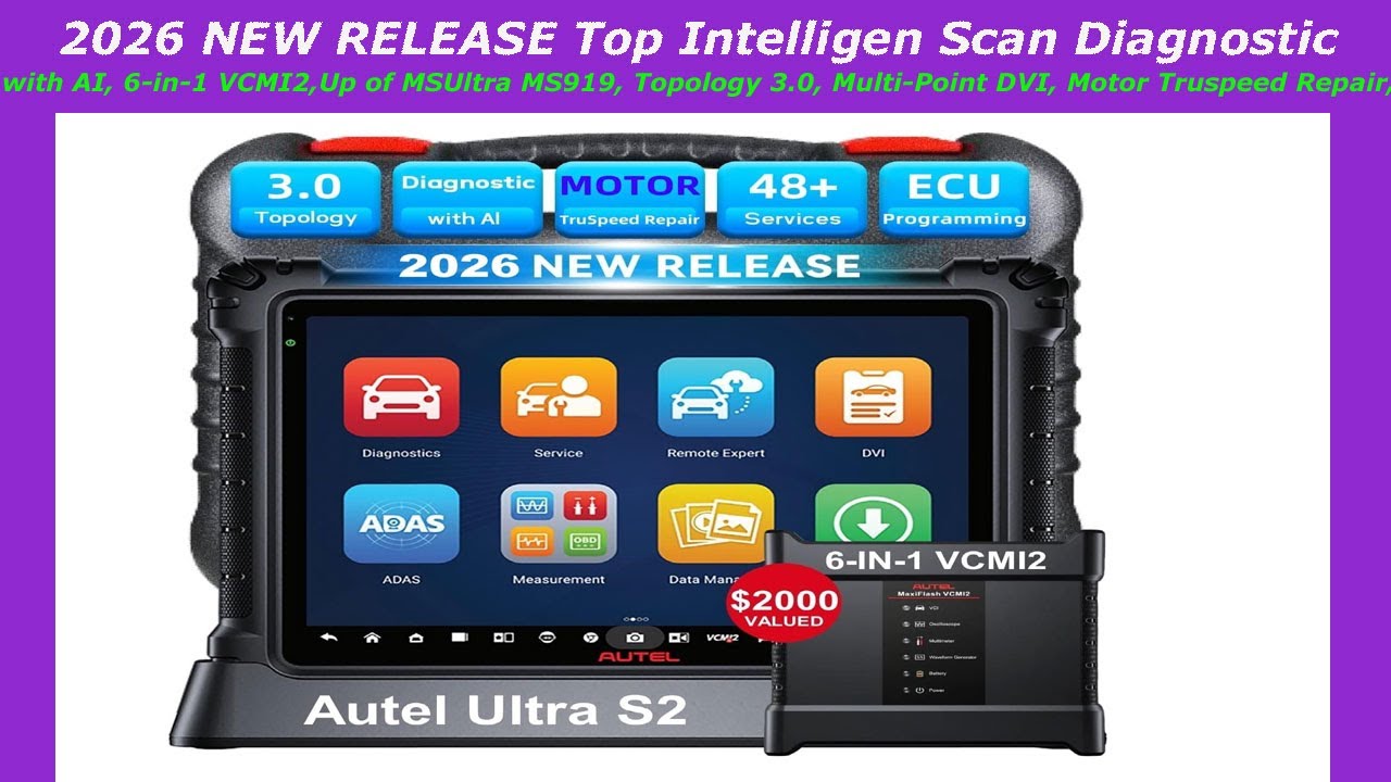 2026 NEW RELEASE Top Intelligen Scan Diagnostic with AI, 6-in-1 VCMI2...Reviews & Buying Guide!