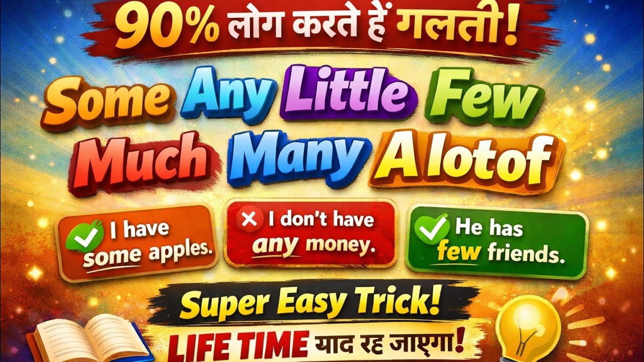 Quantifiers made easy 🔥(some/any/few/little /much/many/a lot of)