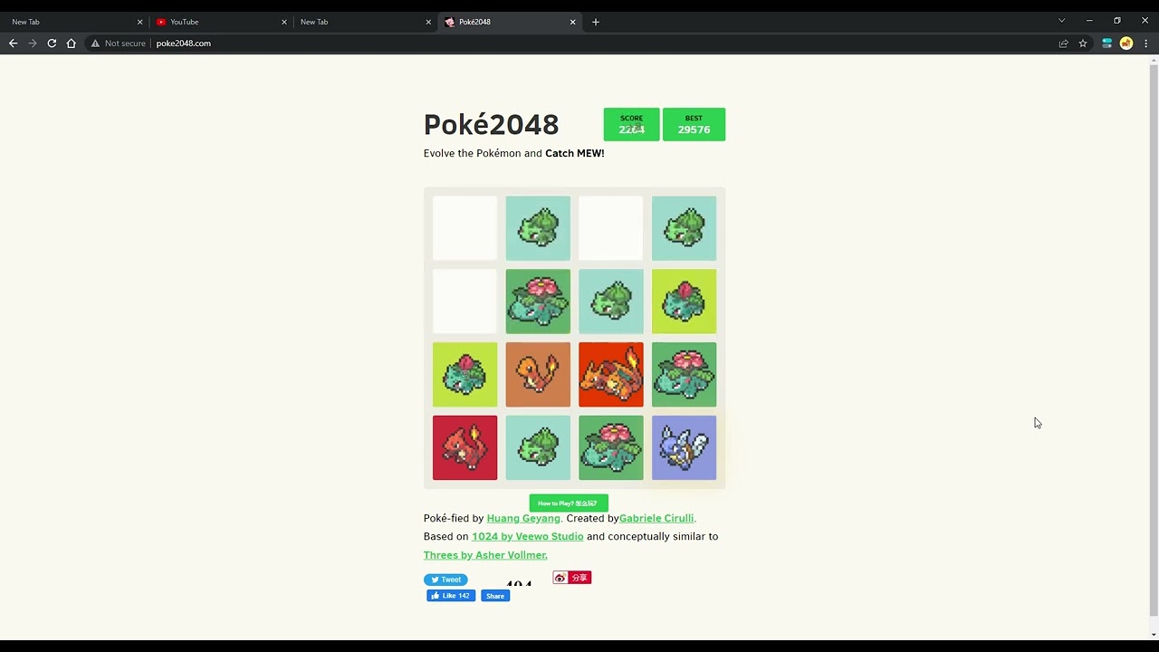 i beat a pokemon 2048
