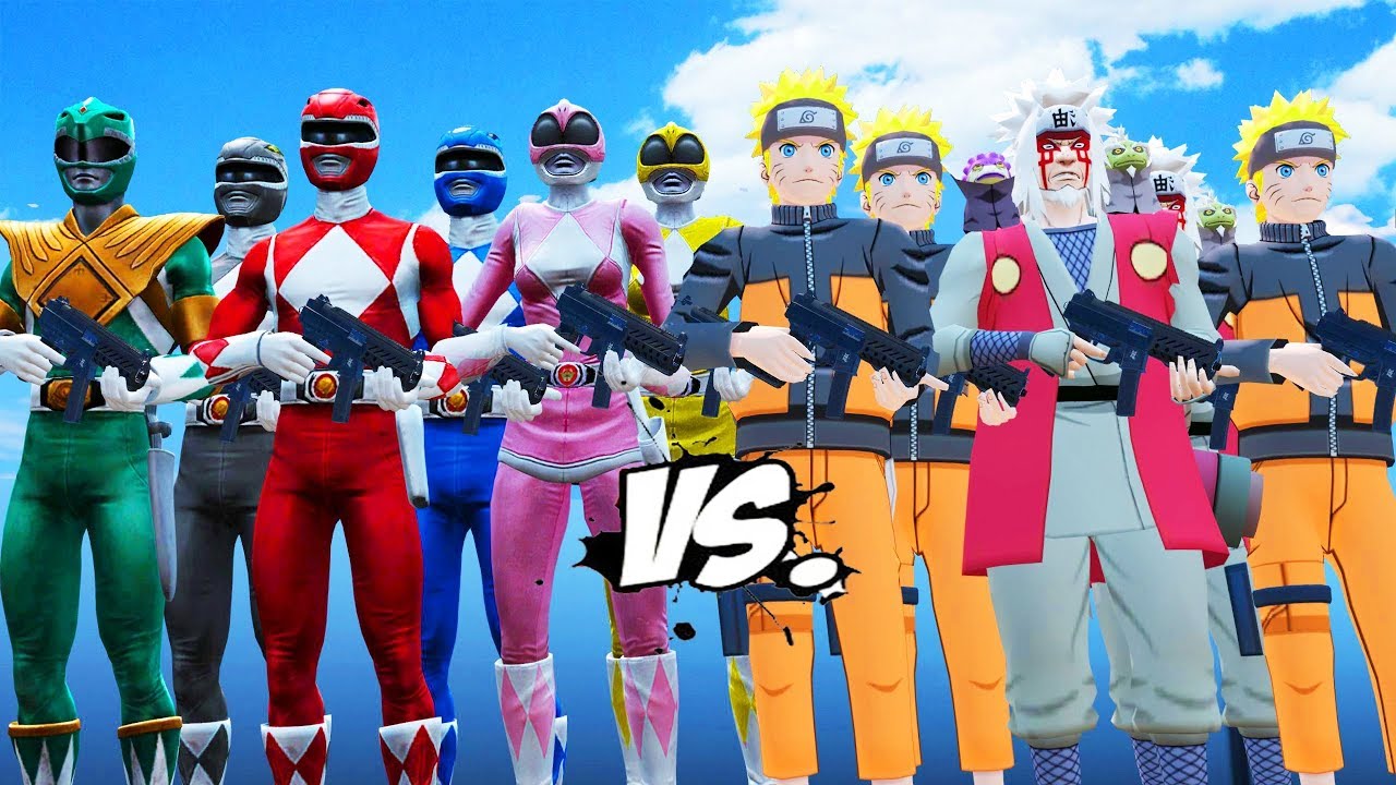 MIGHTY MORPHIN POWER RANGERS VS NARUTO - EPIC BATTLE