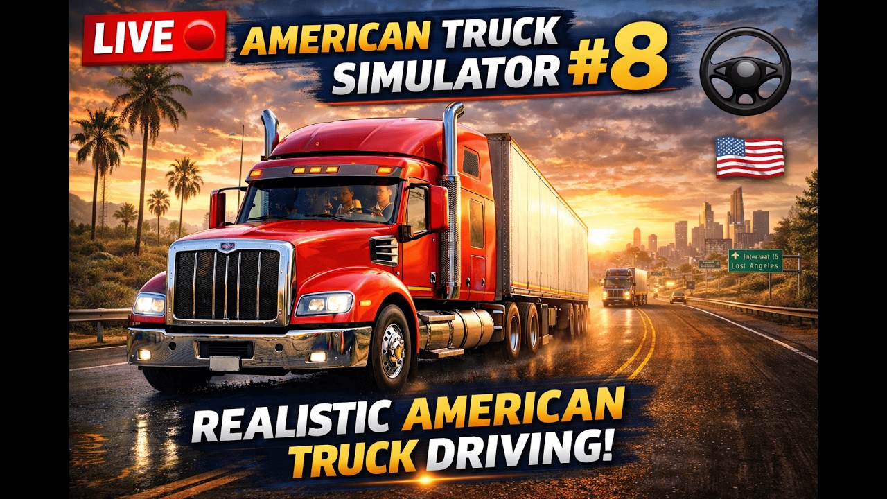 Stream #8 | LIVE 🔴 Best American Truck Simulator Gameplay | Realistic Truck Driving Experience on PC