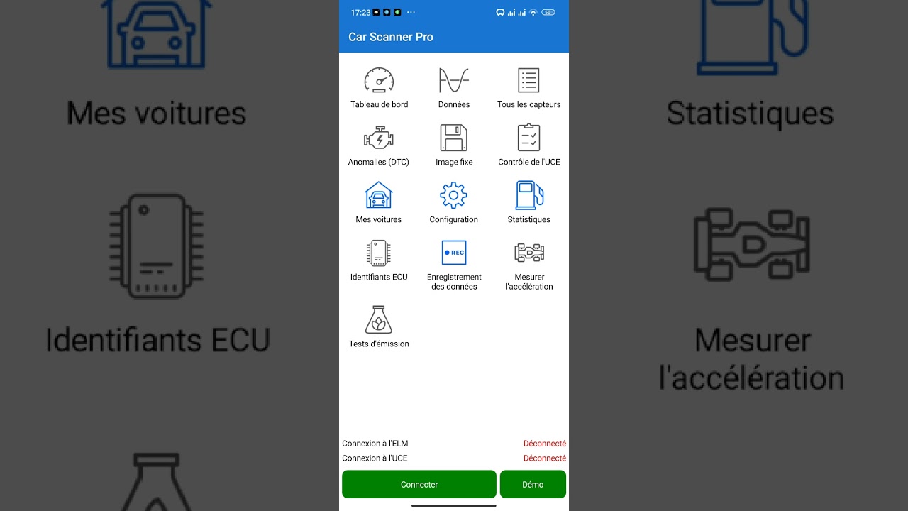 comment utiliser un ELM327 OBD II bluetooth vendu par randealcg.com avec l'application car scanner